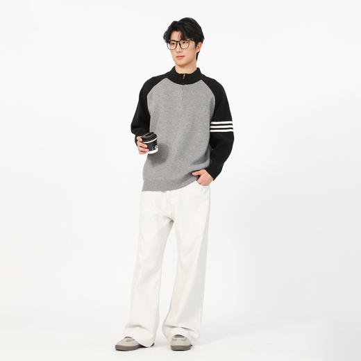 立领插肩拼色毛衣-纪念日百货门店同款168893914 商品图1