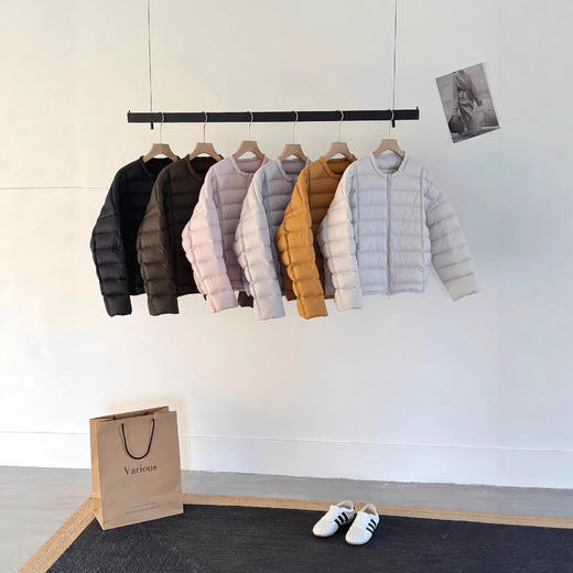 【90白鸭绒  排骨羽绒服】圆领羽绒服宽松外套 商品图0