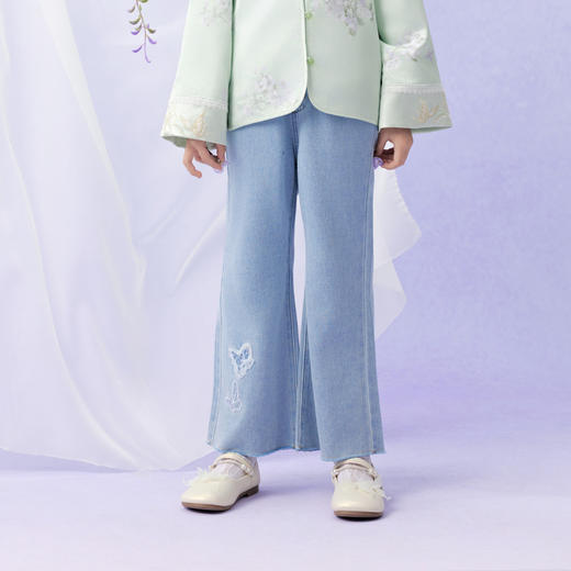 笛莎Deesha观山见女童牛仔裤 商品图1