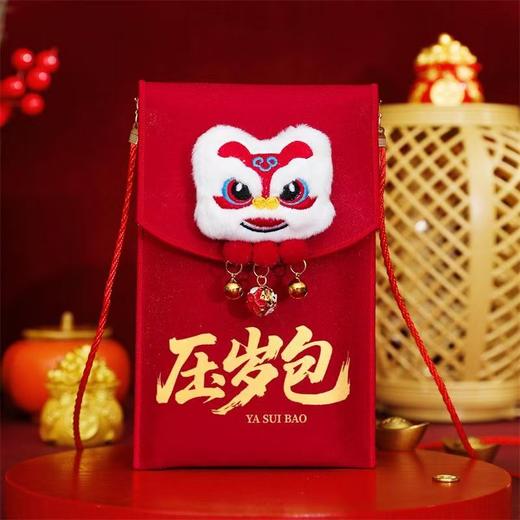 大号缎布立体狮头红包 醒狮新年红包 红包 商品图4