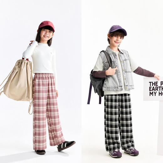 男女童梭织单裤春季新款安奈儿童装EM626674 商品图3