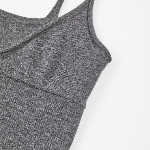 ROMI STUDIO"舒适优雅"100%羊毛自然卷边吊带连衣裙 RWDSLT1612 商品图4