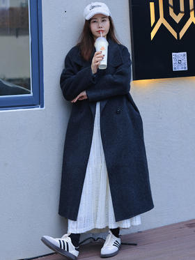 【百图lulu定制】【松弛感大衣】 100%绵羊毛呢外套  独特好看双面呢大衣