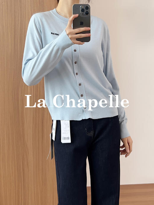 专柜实拍【miu系刺绣针织】拉夏贝尔/La Chapelle温柔有质感！绵羊毛+桑蚕丝柔软舒适开衫毛衣★ 商品图5