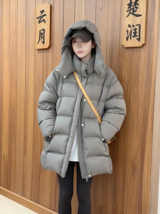 【YW】无忧购冬季50%白鸭绒云朵泡芙羽绒服女中长款百搭休闲连帽外套（现货48小时内发货） 商品图6
