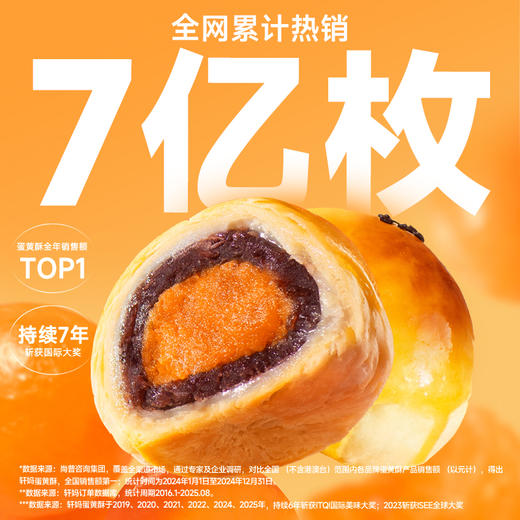 【品牌直发】 轩妈蛋黄酥经典红豆味2026新春款55g*6枚*2盒   商品图5