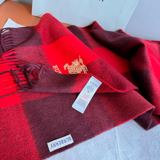 秋冬特惠💰240 巴宝莉围巾 高品质新品 金丝战马刺绣羊毛围巾！ 商品图8