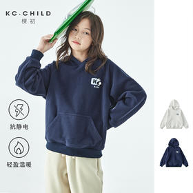 棵初25年秋冬新款亲子中大童连帽摇粒绒卫衣抗静电小熊猫绣花上衣