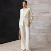 IWY/米白色羊毛西装套装女气质英伦风总裁通勤职业装高级感正装CP2712 商品缩略图0