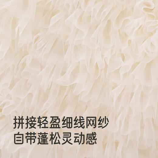【轻奢小香风】英氏儿童连衣裙女童春秋新款背心裙杏黄色网纱公主裙可爱百搭裙子 商品图2