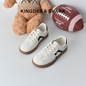 经典鲨2026年春专柜新品牛皮革潮流舒适拼色休闲鞋德训鞋女KW313-617021
