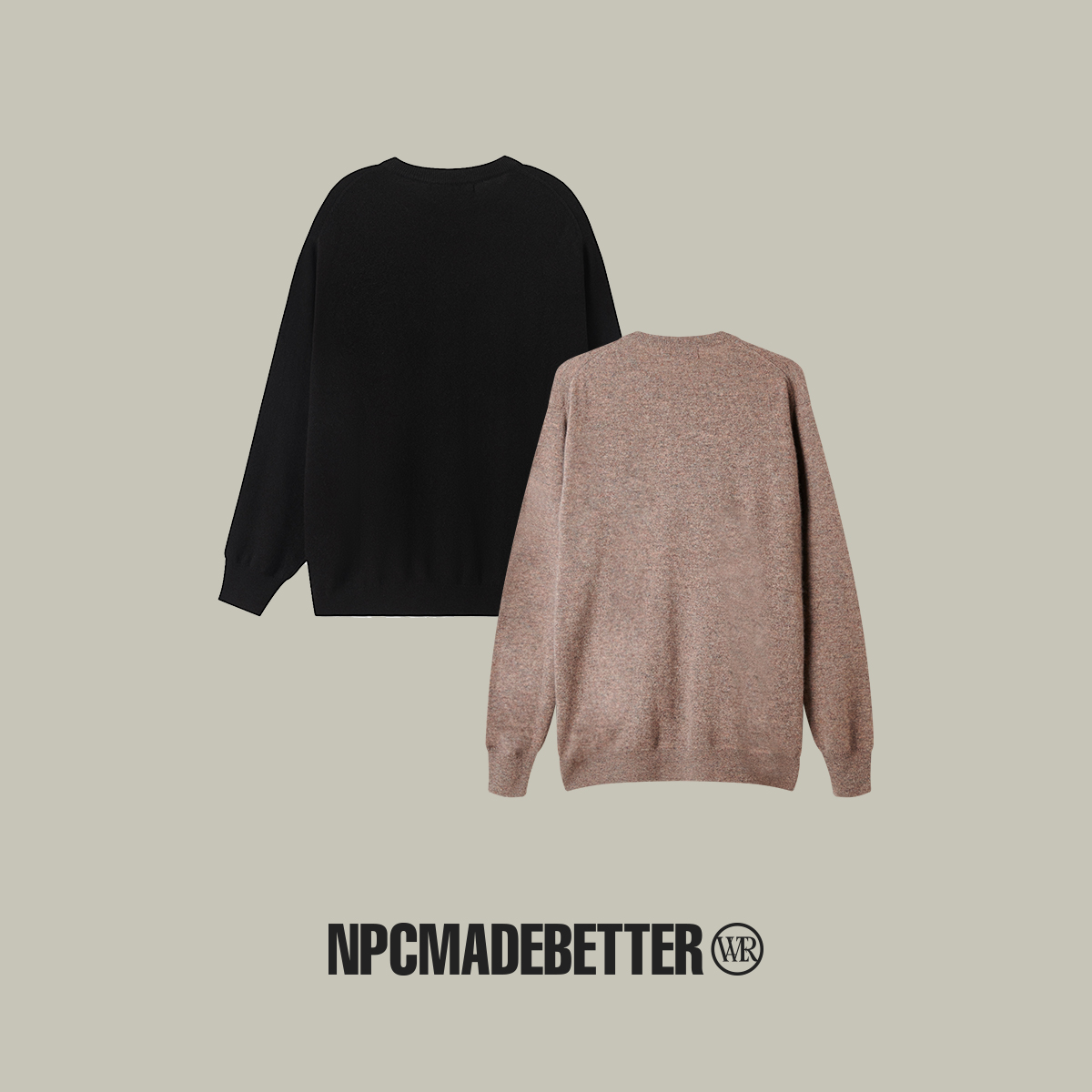 NPC潮牌100%山羊绒衫保暖御寒针织打底衫潮流男蓬松NP3ASW29