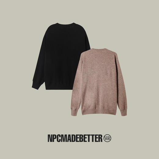 NPC潮牌100%山羊绒衫保暖御寒针织打底衫潮流男蓬松NP3ASW29 商品图0