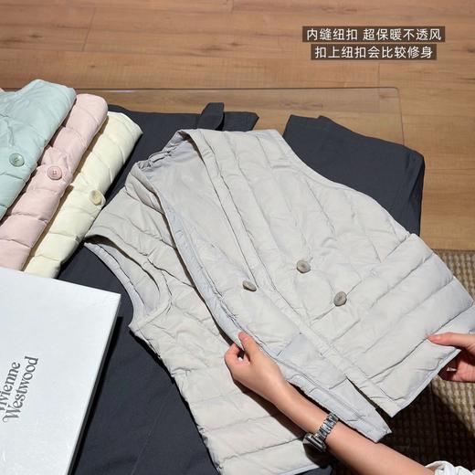 【90白鸭绒 羽绒马甲】轻薄简约 羽绒马甲背心 保暖羽绒服内胆 商品图2