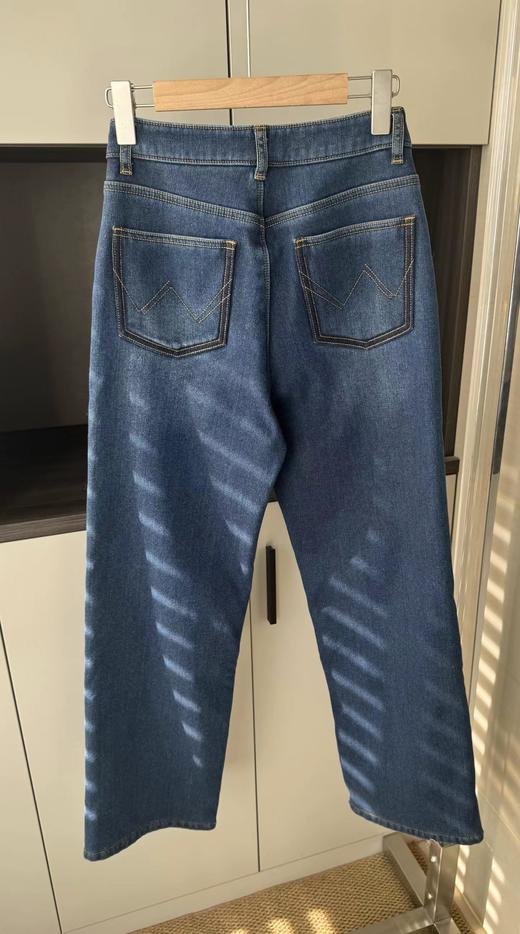 F010901秋季新款复古休闲加厚加绒牛仔裤直筒裤 商品图1