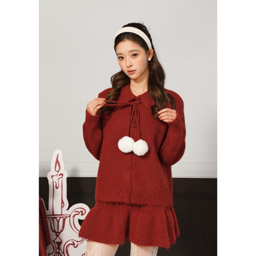 毛球娃娃领开衫毛衣-纪念日百货门店同款168794588 商品图4