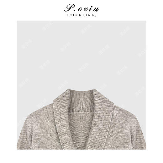 PanYiXiu/潘依绣山羊绒绵羊毛高级感气质交叉翻领长袖针织上衣Q20156 商品图2