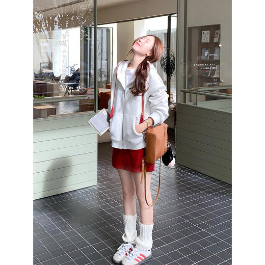 <曾小咸推荐>现货秒杀 ！微信超特价！撞色边连帽加绒卫衣 日常259.99 立减130 秒杀129.99！！ 商品图2