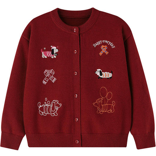 女童针织衫开衫春季新款安奈儿童装EM614687 商品图5