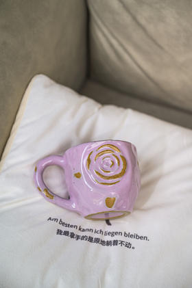 【新品上市】达洛维夫人紫色蔷薇手作陶瓷杯