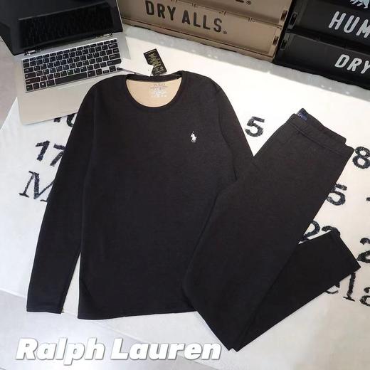 F010922设计男士小马刺绣480G加绒面料圆领保暖内衣 商品图1