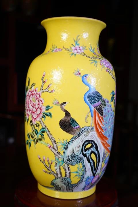 帝王黄雍容华贵冬瓜瓶 商品图0