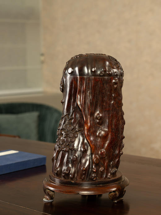 清	紫檀木雕松树纹佛龛 商品图2