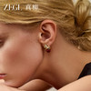 ZEGL金色小马耳钉女S925银针气质高级感耳环轻奢精致新年红色耳饰 商品缩略图4