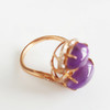 【天然正品】舒俱来AU750玫瑰金镶钻镶天然细腻水滴形紫罗兰蛋面舒俱来戒指15.4*11.7MM（皆取最大值）11号（戒圈可改）090126XY19 商品缩略图3