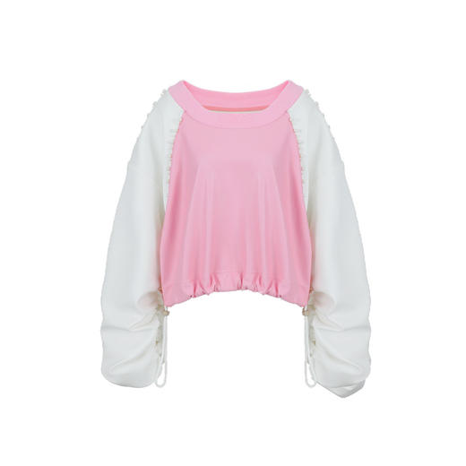 FTT Flythetruth  甜蜜暴击 美式撞色圆领卫衣女秋季百搭宽松上衣 商品图4