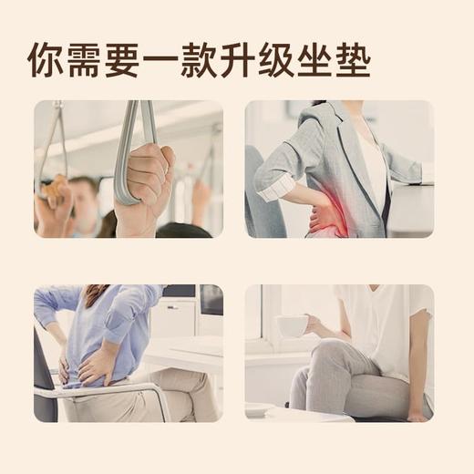 元气达人护腰坐垫久坐神器靠垫人体工学汽车座椅办公室工位腰靠垫 商品图2
