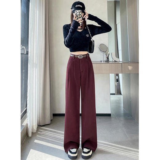 裁缝学苑AQ581新款加绒加厚西装裤纸样女装高腰窄版阔腿拖地裤打板 商品图3