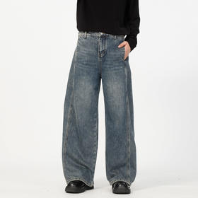 弯刀分割抓毛牛仔-纪念日百货门店同款168144358