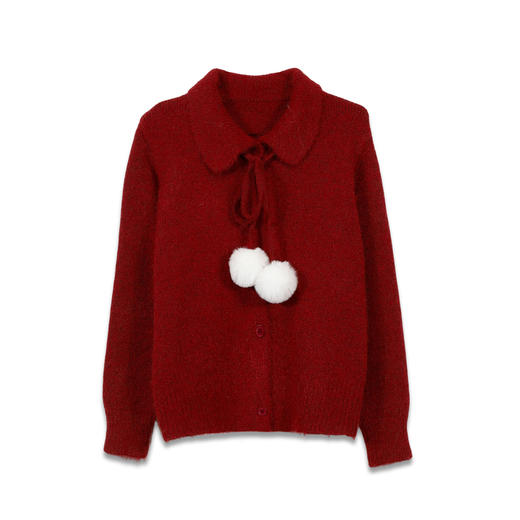 毛球娃娃领开衫毛衣-纪念日百货门店同款168794588 商品图7