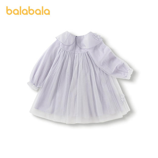 巴拉巴拉童装儿童连衣裙女童春秋装高腰网纱裙绣花裙子甜美精致 商品图2