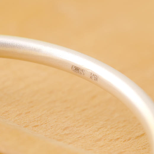 心经如意开口银手镯 商品图6