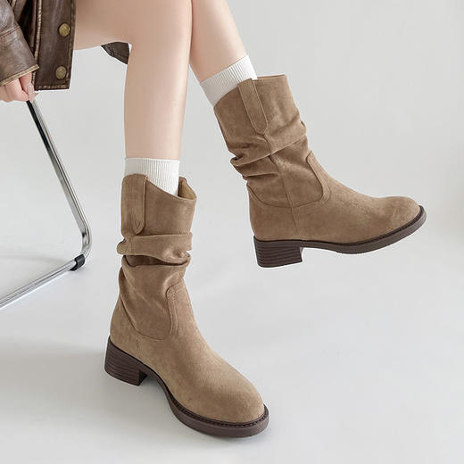 雪梵莱废土风美拉德堆堆靴，显腿直显腿细，经典复古潮流百搭 商品图2