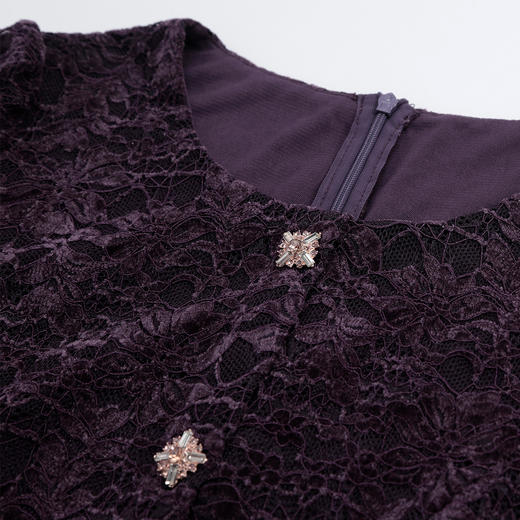 RE809斯尔丽2026春季新款蕾丝类假两件可日常可宴会着装修身显瘦连衣裙 商品图5