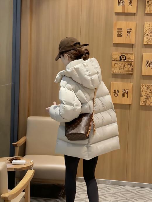【YW】无忧购冬季50%白鸭绒云朵泡芙羽绒服女中长款百搭休闲连帽外套（现货48小时内发货） 商品图8