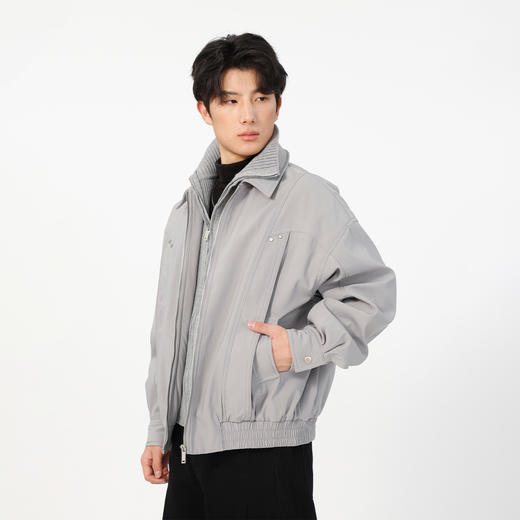 针织立领假两件外套-纪念日百货门店同款168994483 商品图0