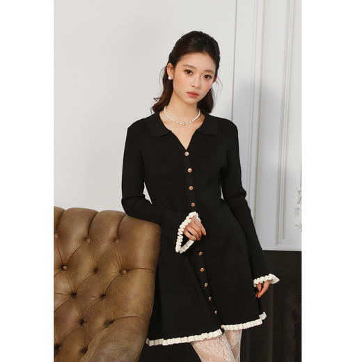 法式气质休闲时尚木耳边连衣裙-纪念日百货门店同款168246944 商品图7