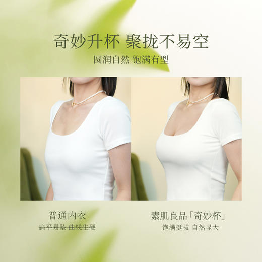 【E】素肌良品【花漾奇妙杯】聚拢小胸显大蕾丝内衣女深v无钢圈收副乳文胸MX322 商品图4