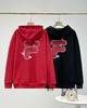 F010915运喜庆中国红加绒加厚连帽卫衣男女同款 商品缩略图1