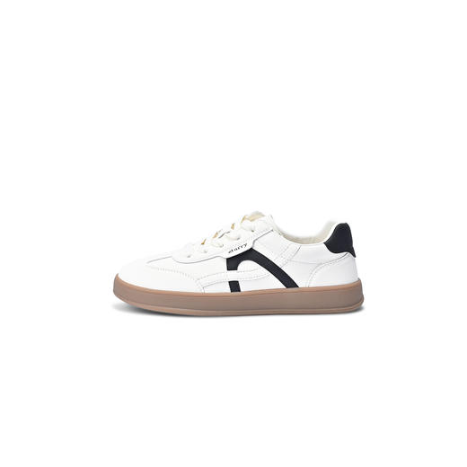 经典鲨2026年春专柜新品牛皮革潮流舒适拼色休闲鞋德训鞋女KW313-617021 商品图4