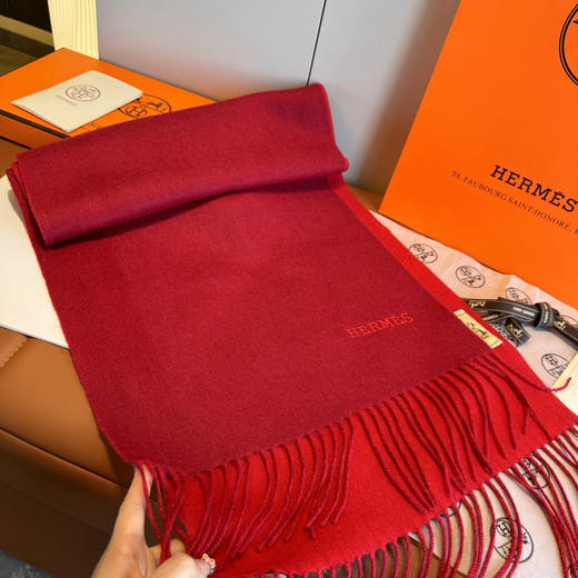 秋冬特惠💰280 爱马仕双面羔羊毛围巾 重磅推荐 商品图7