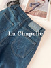 专柜实拍【四面弹微喇裤】拉夏贝尔/La Chapelle版型很棒~ju显比例！高腰修身直筒牛仔裤显瘦显腿长 商品缩略图5