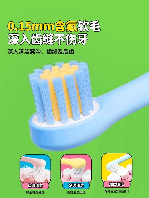 combo（0-2岁）mini抑菌款/常规含氟款手动训练牙刷2支装 商品图1