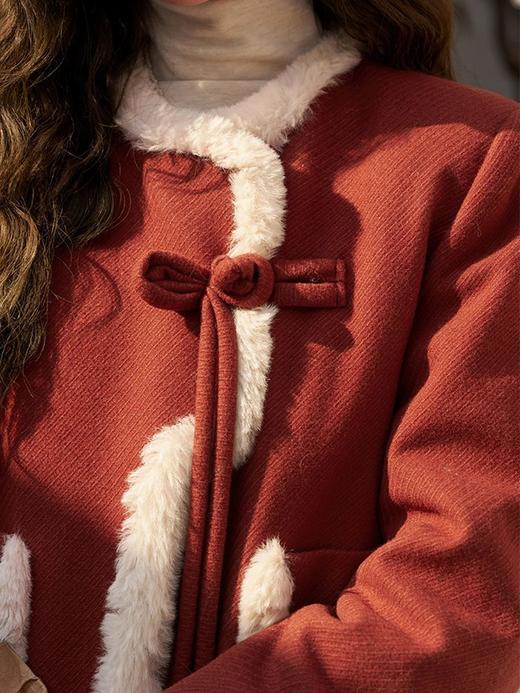 【新年开运红❗️仪式感拉满】2026新年本命年春节红色小香风富家千金毛呢套装裙今年流行新年跨年战袍两件套秋冬季。jc 商品图3