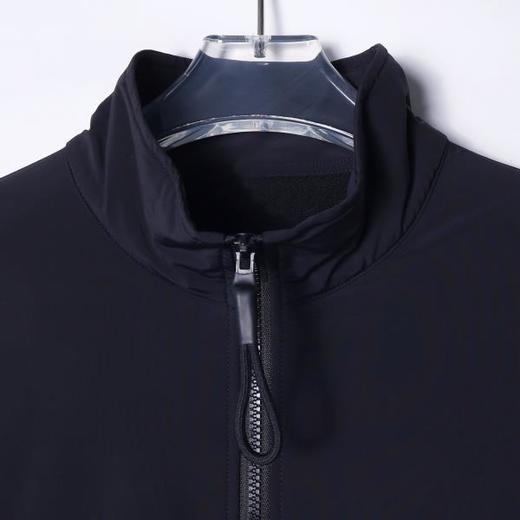 436281秋冬新款男士半拉链高领拼接纯色宽松长袖套头校园风卫衣 商品图2