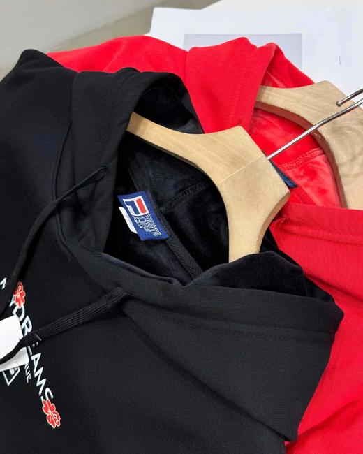 F010917新年红系列-马上生花海棠花银连帽卫衣男女同款 商品图6